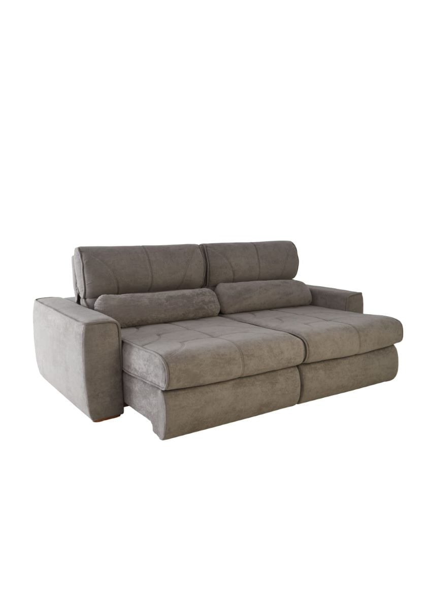 Sofá 982-100 Retrátil ch.Boucle Damasco Pé imbuia mel Rondomóveis